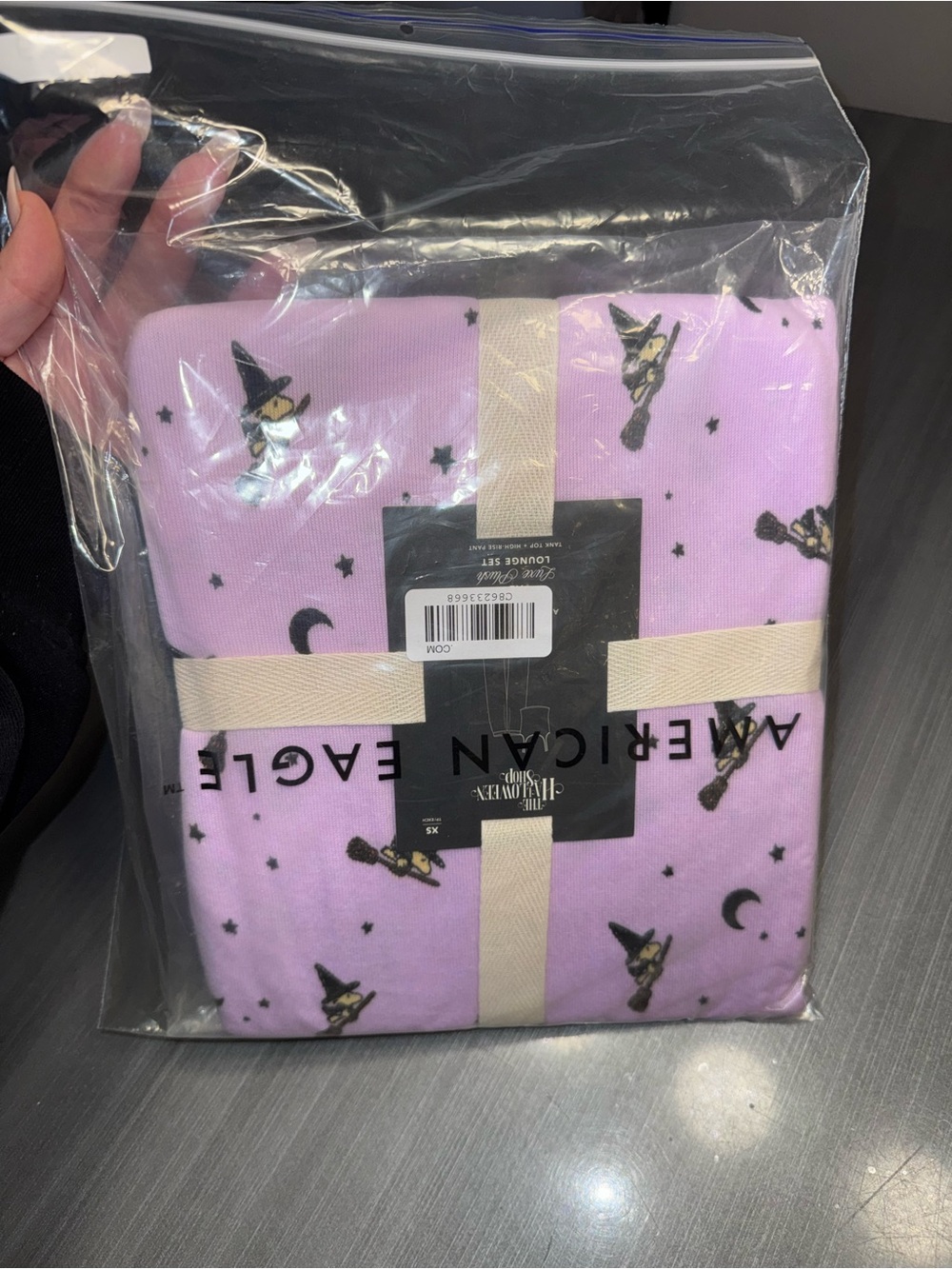 Lavender Peanuts Witch Print Pajama Set - American Eagle